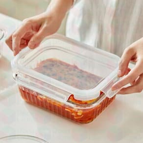Marmita Vidro Ondulado Hermética Fit 1040ml Microondas 20 Un