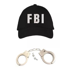 Fantasia Policial Fbi C/ 2 Peças