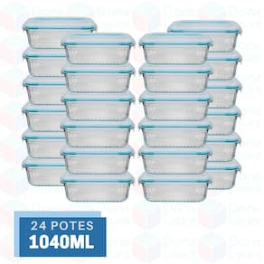 Pote Canelado 1040ml Airfryer Microondas Freezer Fit 24Un