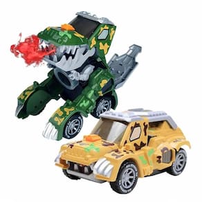 Brinquedo Transformes Carro Dinossauro Solta Fumaça