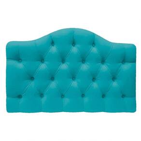Cabeceira Suspensa Imperatriz 140 Cm Casal Suede Azul Turquesa