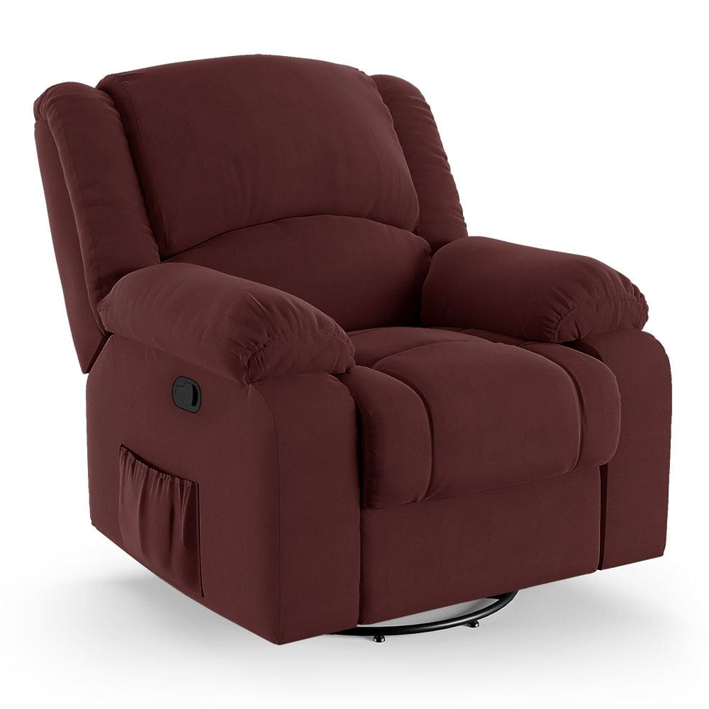 Poltrona do Papai Reclinável Melim Glider Giratória Veludo FH1 - D`Rossi