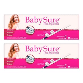 Kit 2 und Baby Sure Teste Gravidez c/ Fita