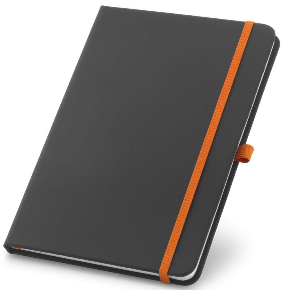 Caderneta 9X14Cm 80 Folhas Pautadas Topget - Preto E Laranja