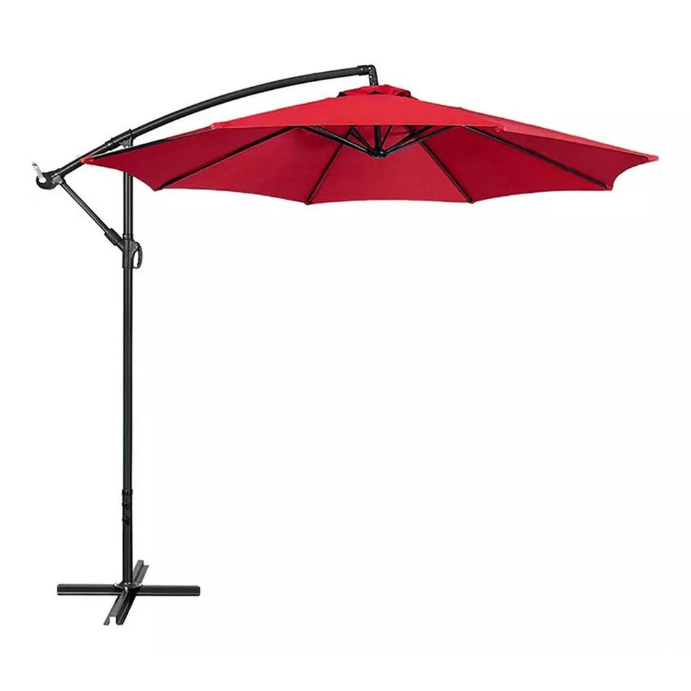 Ombrelone Articulado Guarda Sol De Praia Jardim Lateral 3 Metros Laranja RM Decor