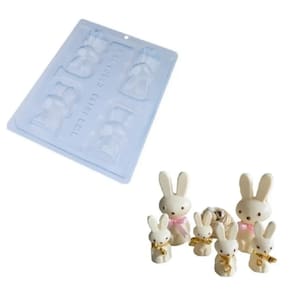 Forma Chocolate Bwb Coelho Sentado Pequeno 3 Partes 10129