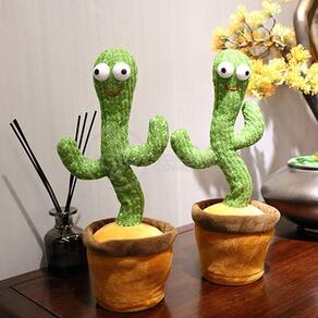 Brinquedo Infantil Cacto Dançante Pelúcia 120 Músicas Usb