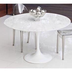 Mesa De Jantar Tulipa Saarinen 110 Mármore Branco