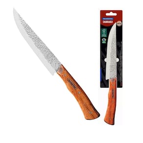 Faca Churrasco Carne Tramontina Cabo Madeira Rustica Inox