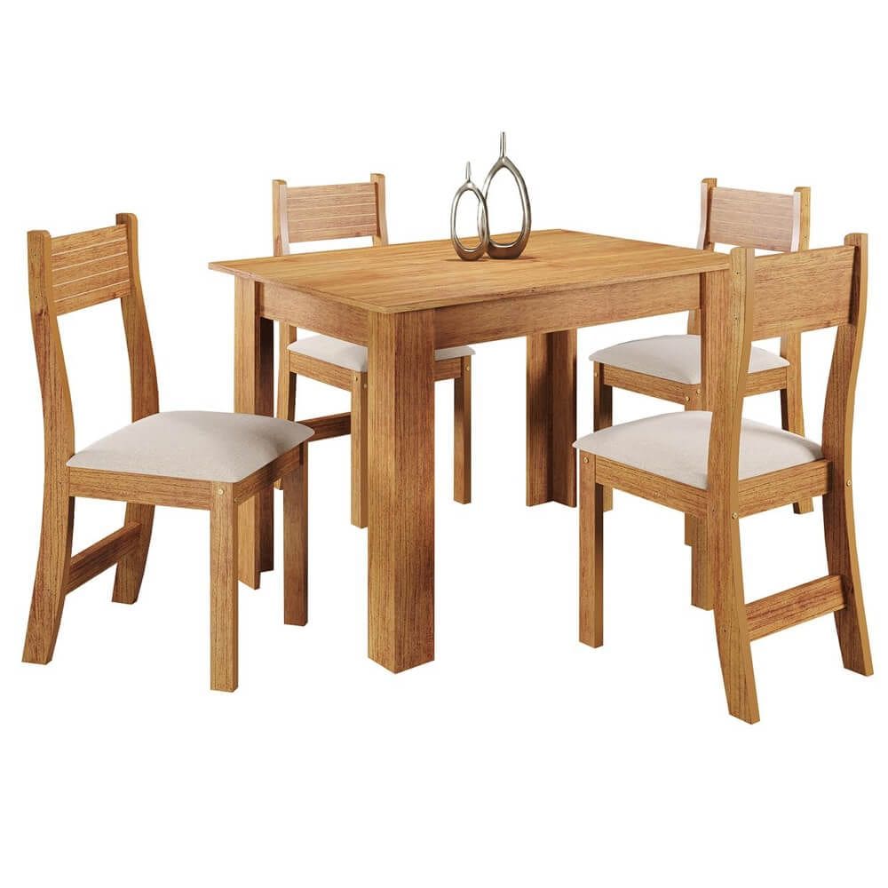 Mesa De Jantar Palace Perla Com 4 Cadeiras Viero