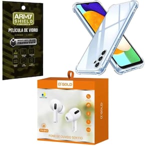 Kit Capinha Samsung Galaxy A71 + Fone Bluetooth + Pelicula