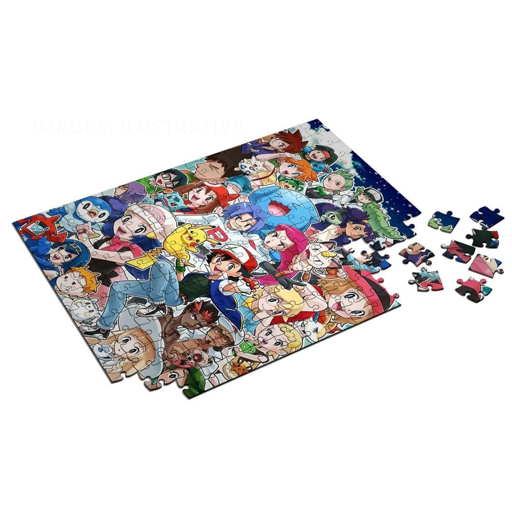 Quebra Cabeça Personalizado Pokemon 20 Anos 120 Peças