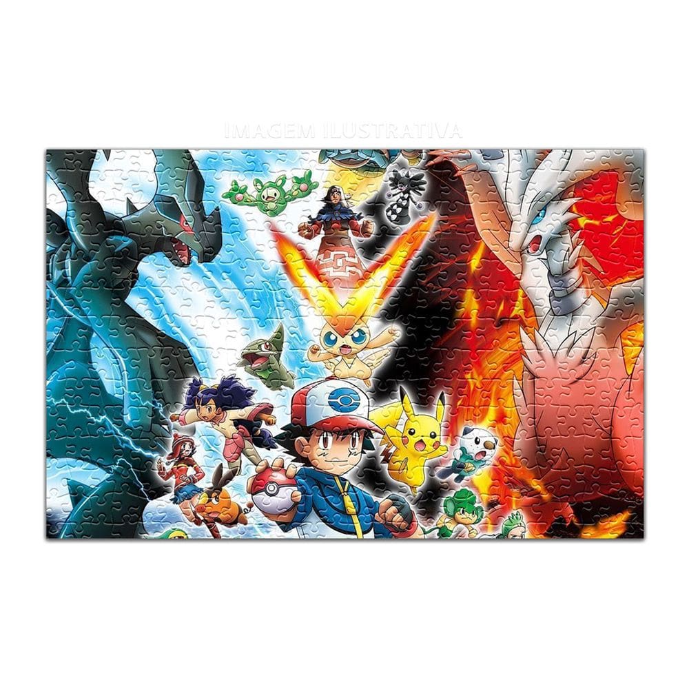 Quebra Cabeça Personalizado Pokemon Nova Geraçao 120 Peças