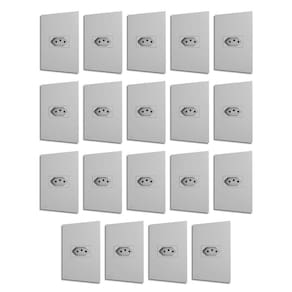 Kit Com 19 Tomadas Recta Satin 20A Horizontal Prata - B.Lux