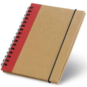 Caderneta 10X14Cm 60 Folhas Sem Pauta Prep Topget - Vermelho