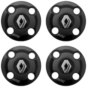 4Un Calota Centro Roda Clio Kangoo Logan Preto Fosco