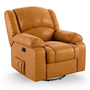 Poltrona do Papai Reclinável Melim Glider Giratória Massagem PU Whisky FH1 - D`Rossi