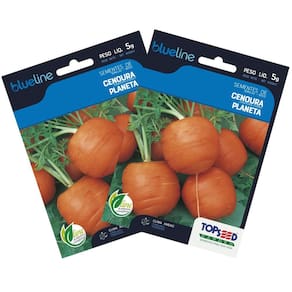 2X Sementes de Cenoura Planeta (Bolinha) Blueline TOPSEED