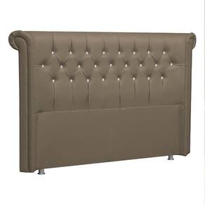 Cabeceira Queen Brescia P04 160 Cm Suede Marrom Claro