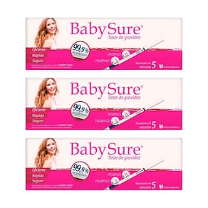 Kit 3 und Baby Sure Teste Gravidez c/ Fita