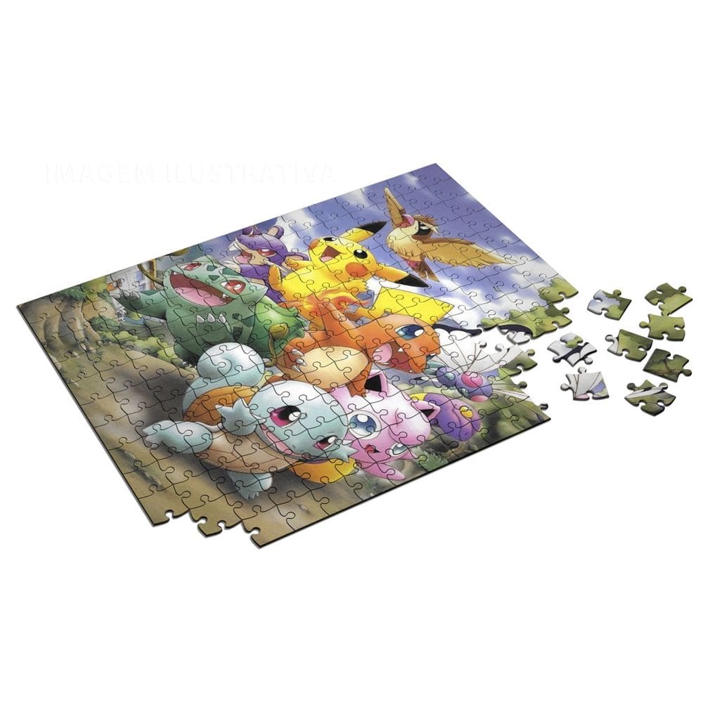 Quebra Cabeça Personalizado Pokemon Primeira Geraçao 120 Pç