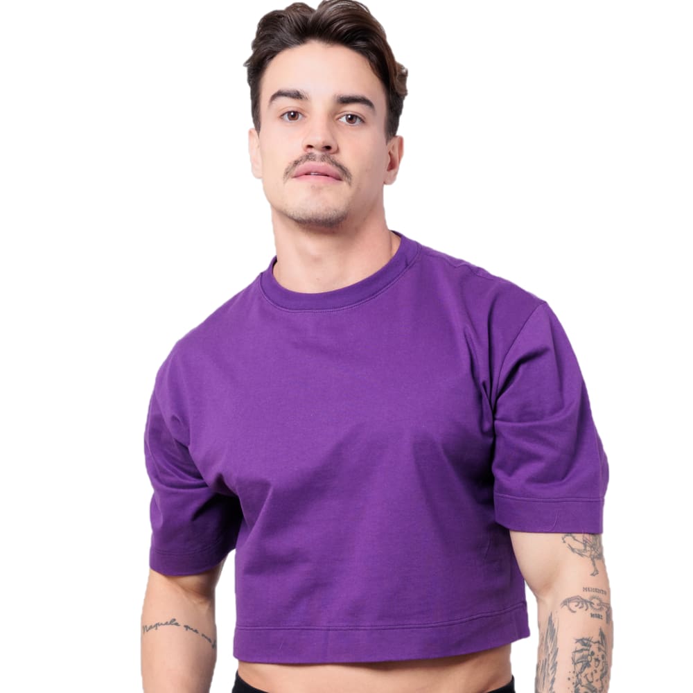 Cropped Masculino Roxo Oversized - JWilas Streetwear