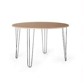 Mesa de Jantar Redonda 4 Lugares 90cm Base de Ferro Hairpin Jade - Straub Web