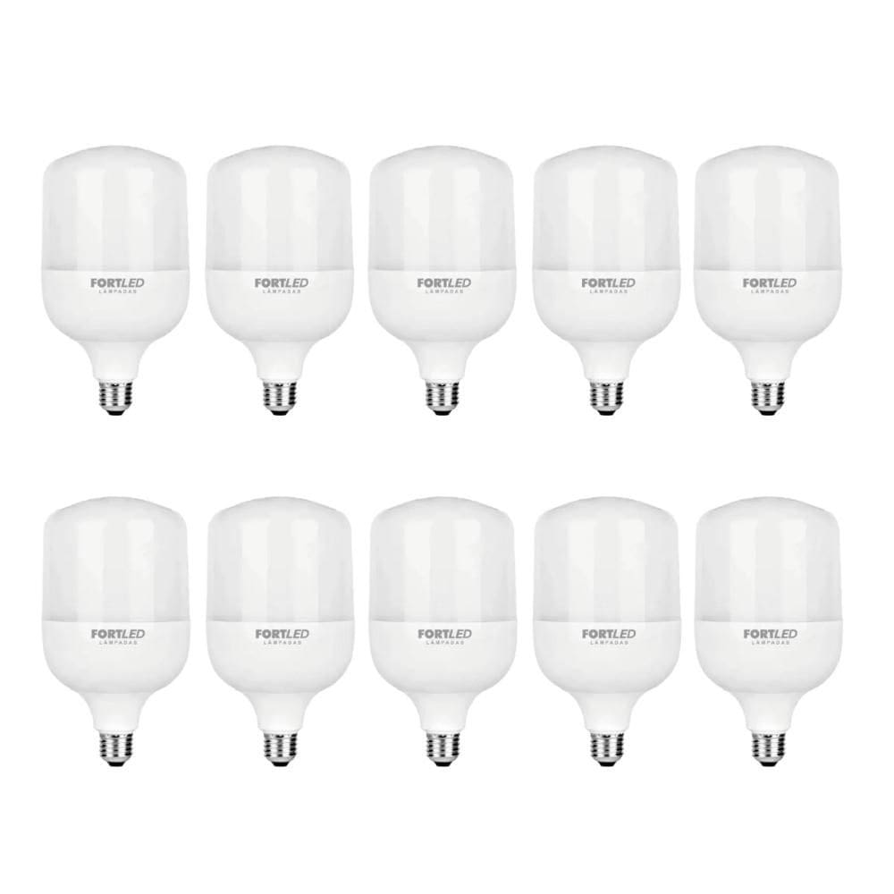 Kit 10 Lâmpadas Led Branca 40W 6500K Bublo T Fortled