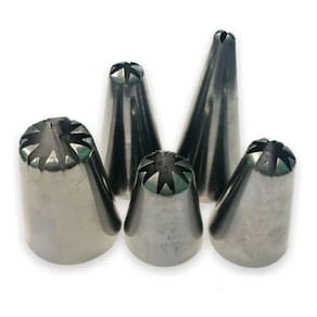 Kit Bicos De Confeitar Família Margarida - 5 Peças Em Inox