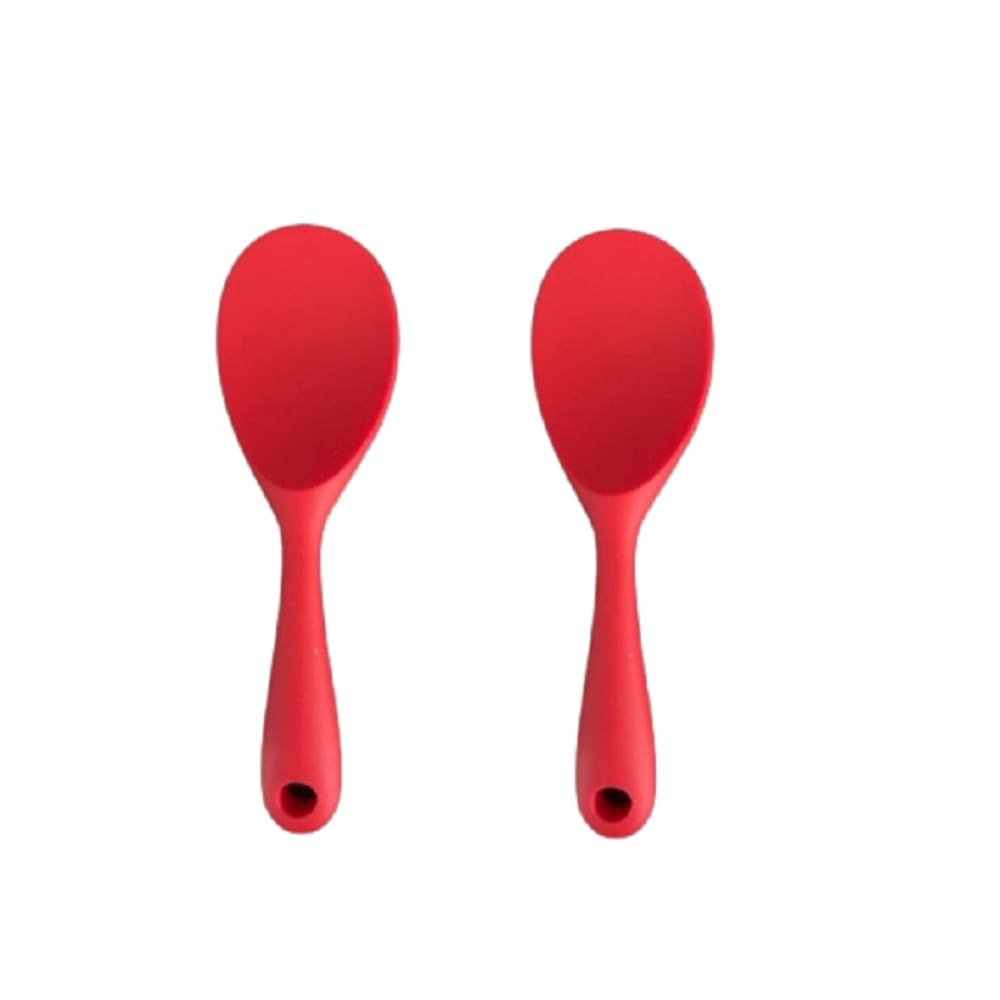 Duas peças de Colher de Servir 22,5cm em Silicone  Preto UnyHome.