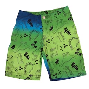 Bermuda infantil masc Vrasalon Verde Azul dino
