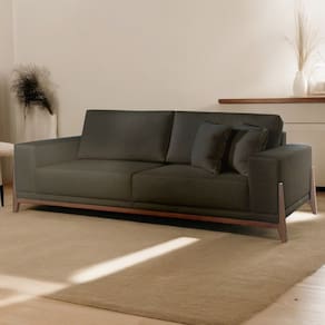 Sofá Fixo 2 Lugares Luxo 170 cm Magnus Cinza