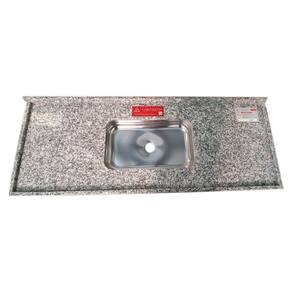 Pia de Cozinha Granito 180cm Corumba Standard Cuba simples Cinza Corumba