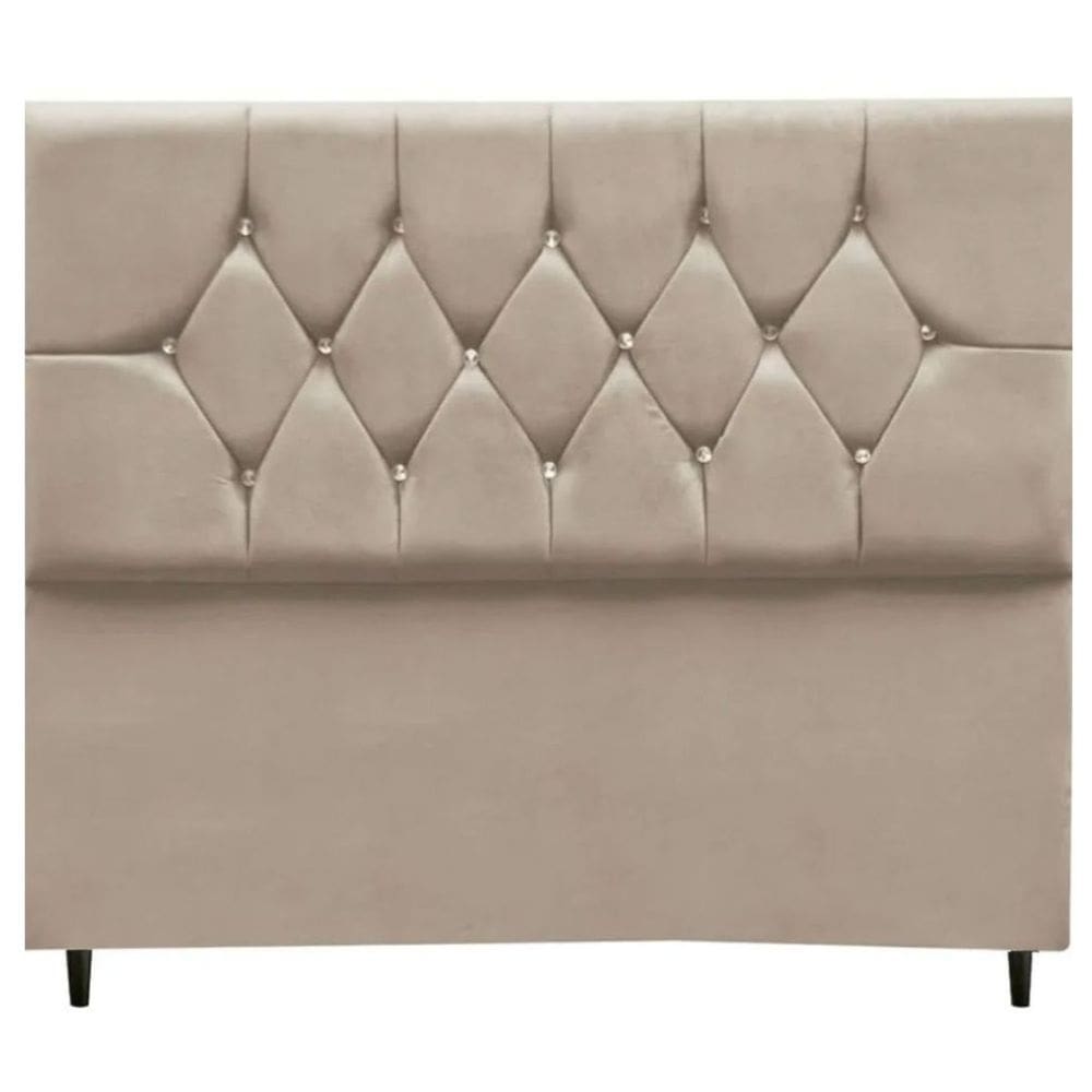 Cabeceira Cama Box Estofada Casal 140 cm Geovana Suede