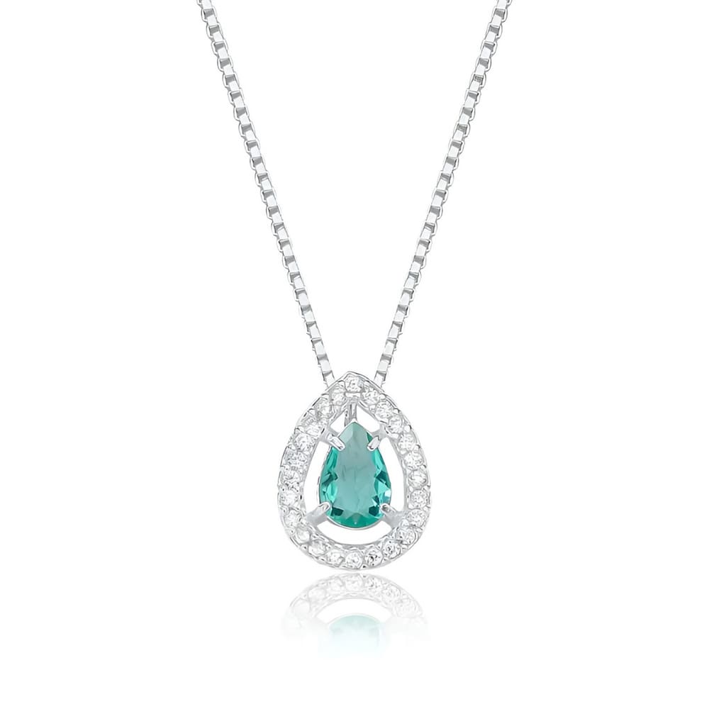 Colar Feminino Catherine Gota Prata 925 + Caixinha Presente