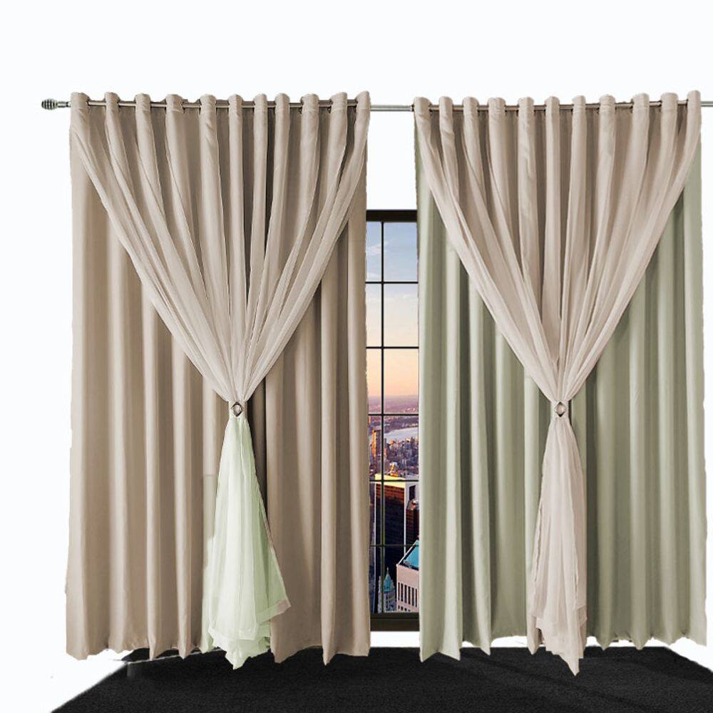 cortina para quarto e sala blecaute Ana 4,00 x 2,70 cinza