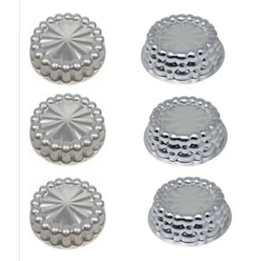 Kit 6 Peças Mini Forma Bolo Pudim Torta Suíça Decorada C8