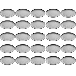 Conjunto de 25 Pratos para Sushi Sashimi em Melamina Preto Fosco 25,5cm para Restaurantes