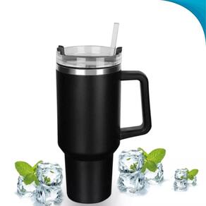 Copo Em Inox Com Tampa Resistente Para Cerveja