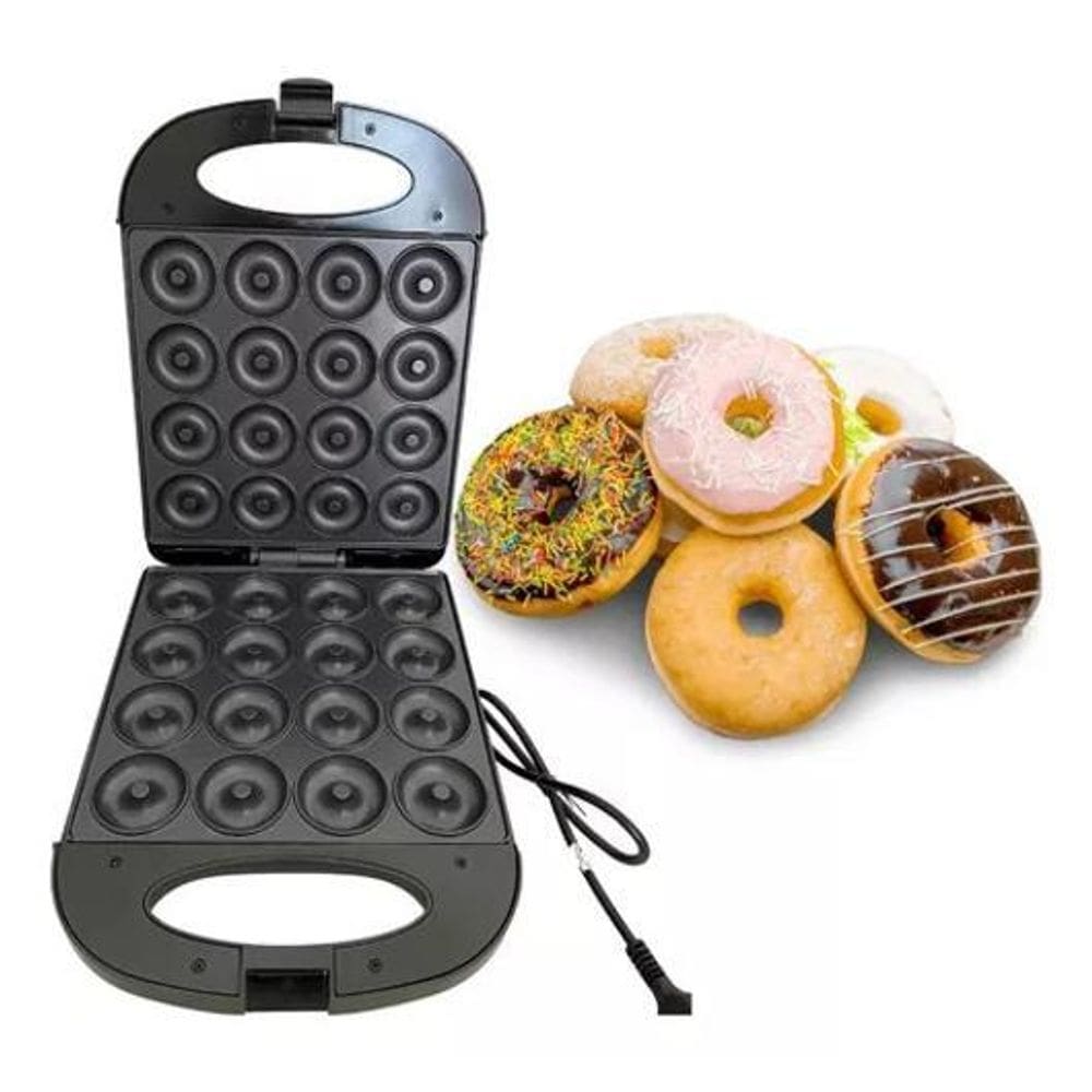Super Máquina Profissional De Donuts 16 Furos Caseira-Preto