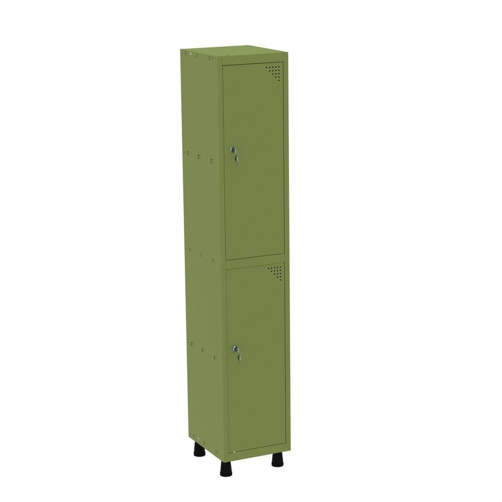 Roupeiro em Aço Mt 1v 2 Portas Fechadura Com Prateleira Interna Verde Miró