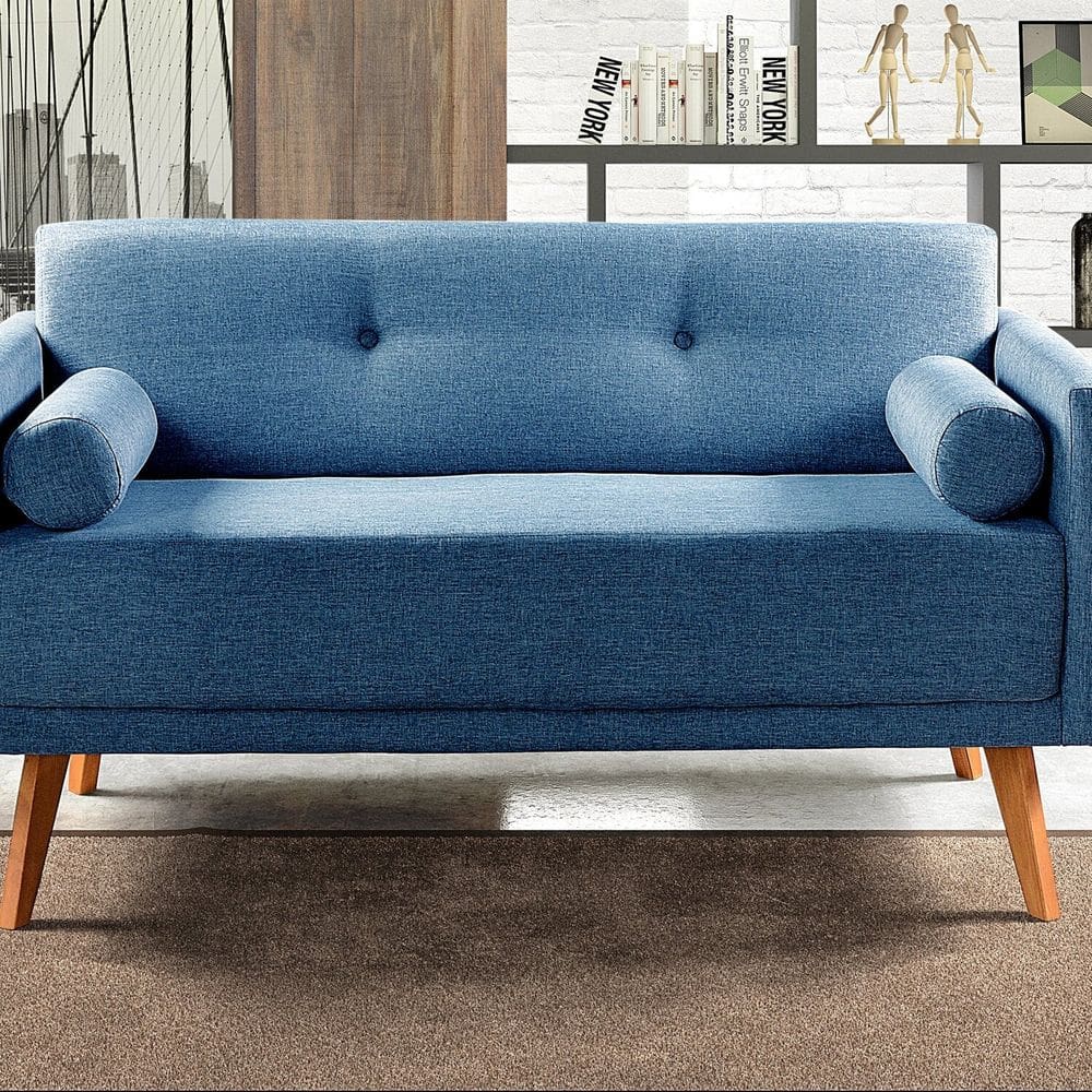 Namoradeira Moderna Decoração Sala, Varanda, Recepção Luma Azul