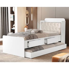 Tamires Bibox com Botões encapados Branco/Bege