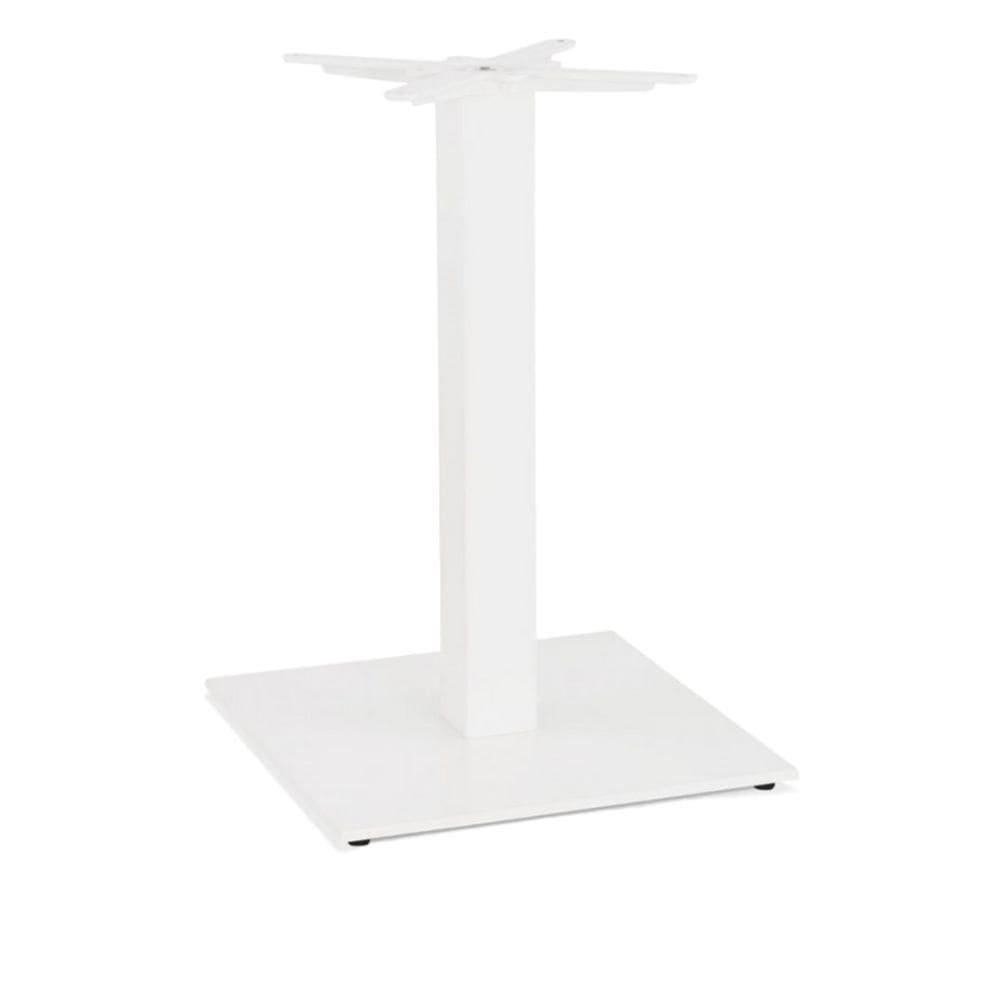 Base de Mesa de Jantar Quadrada Estocolmo Alpha Fratini 72 cm (altura) Aço Branco com Base Quadrada