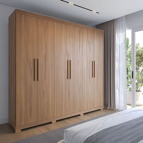 Guarda-Roupa Casal 100% MDF 6 Portas Canella