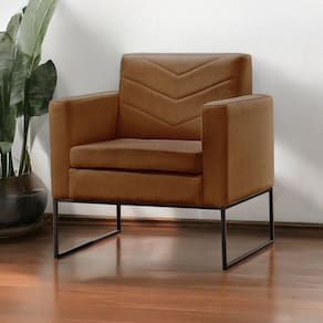 Poltrona para Sala de Estar Base Apolo Luxo Caramelo