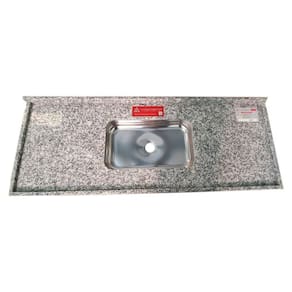 Pia de Cozinha Granito 120 cm Corumba Standard Cuba simples Cinza Corumba