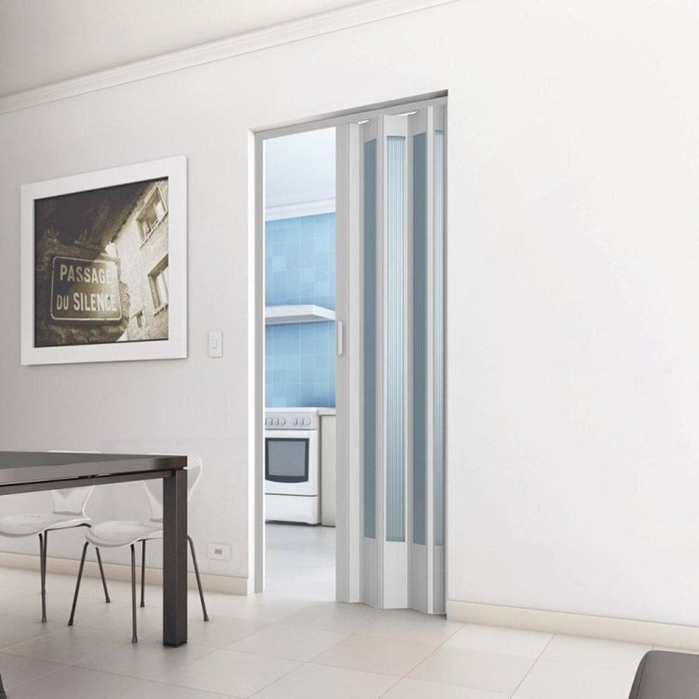 2 Portas Sanfonadas de PVC 210x96cm Branco