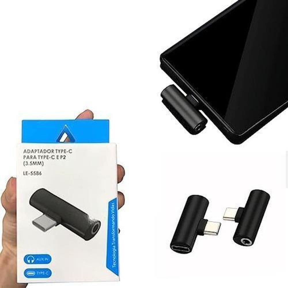 Adaptador Tipo-C Para Tipo-C E P2 3.5Mm