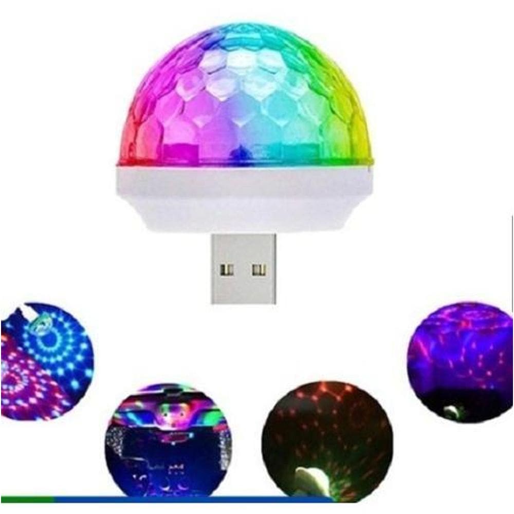 Mini Globo Led Colorido Lampada Usb Bola Maluca Celular